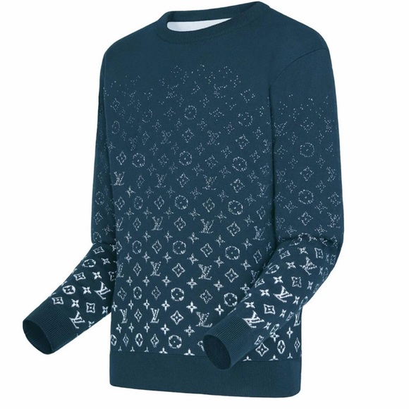 Louis Vuitton Monogram Degrade Blue Canard Teal White Logo Crewneck
Sweater M - Picture 2 of 9